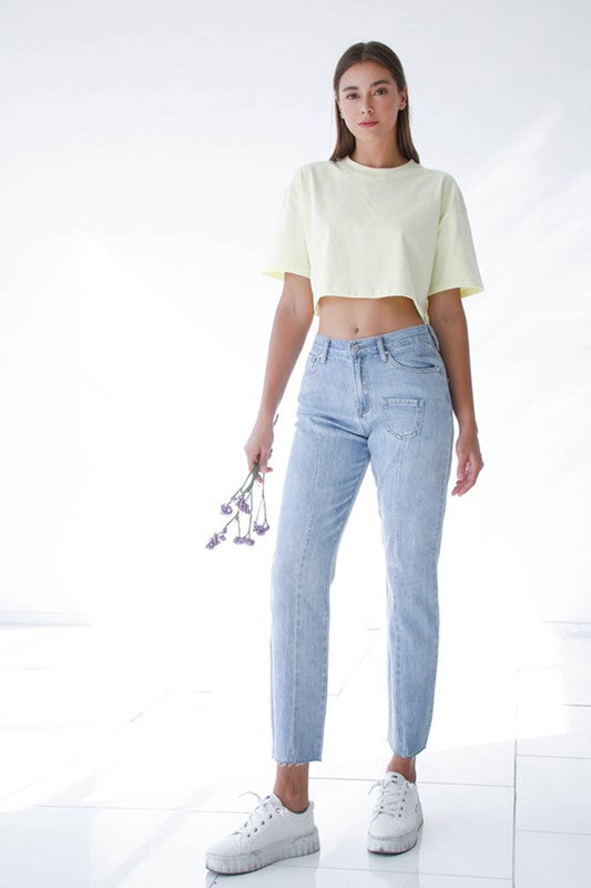 High Rise Premium Boyfriend Jeans | Modern Boutique Fashion