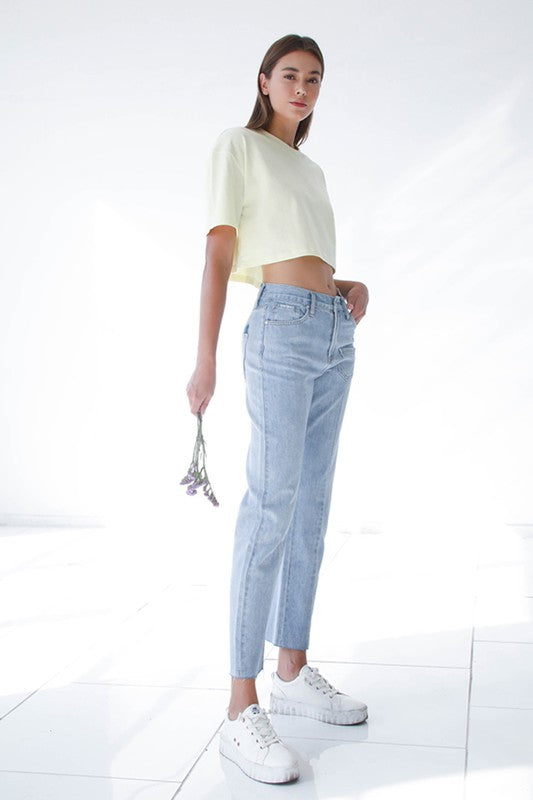 High Rise Premium Boyfriend Jeans | Modern Boutique Fashion