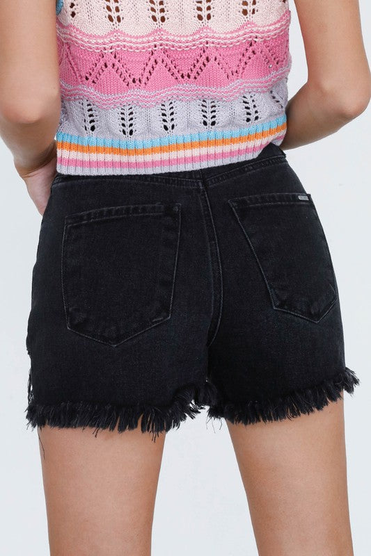 Crossover Denim Mom Shorts | Modern Boutique Fashion