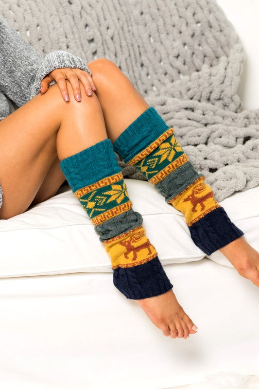 Nordic Snowflake Leg Warmers | Modern Boutique Fashion