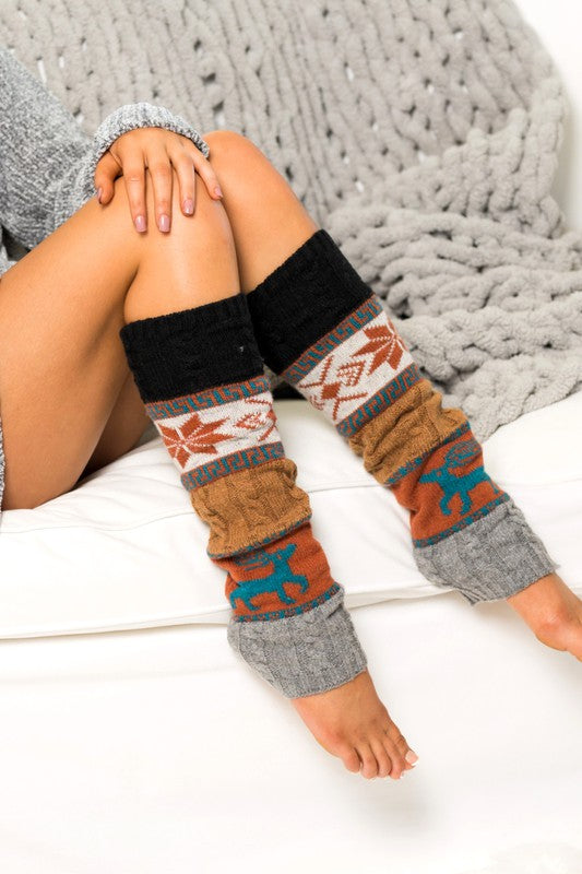 Nordic Snowflake Leg Warmers | Modern Boutique Fashion