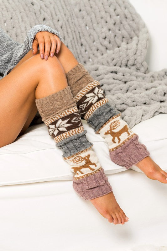 Nordic Snowflake Leg Warmers | Modern Boutique Fashion