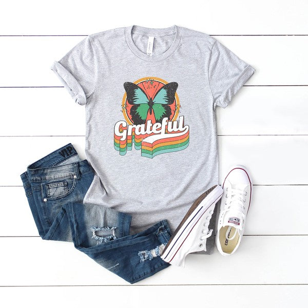 Grateful Butterfly Short Sleeve Graphic Tee