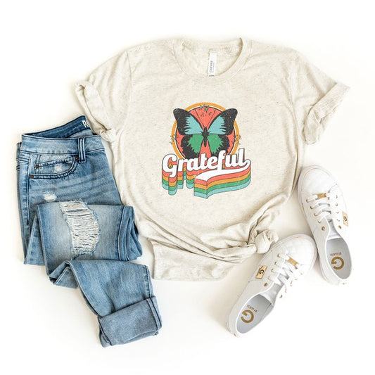 Grateful Butterfly Short Sleeve Graphic Tee