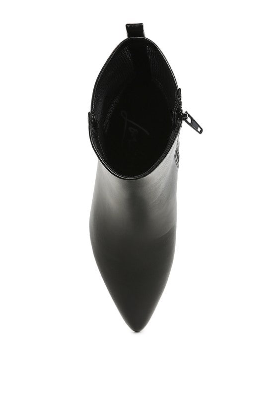 Mimosa Mesh Detail Pointy Ankle Boots | Modern Boutique Fashion