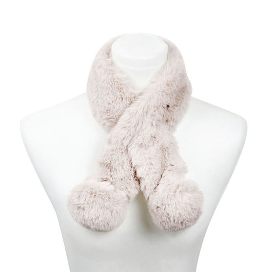 Faux Fur Pom Pom Scarf | Modern Boutique Fashion