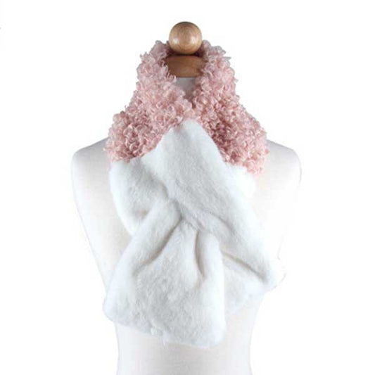 Mixed Two Tone Fur Scarf | Modern Boutique Fashion