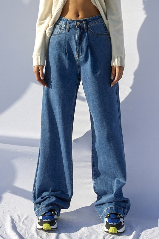 High Rise Wide Leg Jeans | Modern Boutique Fashion