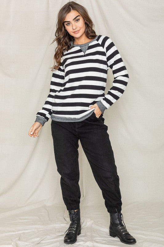 Stripe V- Stich Tunic | Modern Boutique Fashion