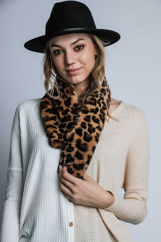Faux Fur Leopard Scarf | Modern Boutique Fashion