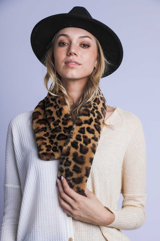 Faux Fur Leopard Scarf | Modern Boutique Fashion