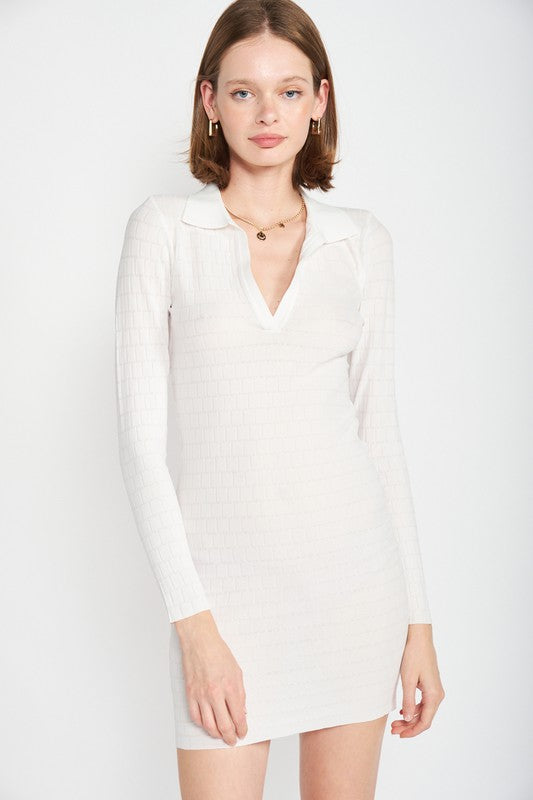 Bodycon Collared Min Dress