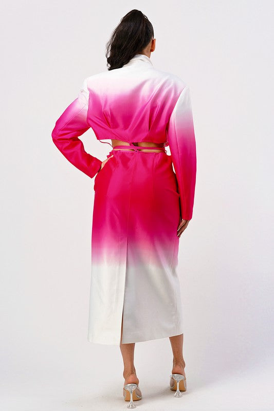 Color Gradient Spring Trench Coat | Modern Boutique Fashion