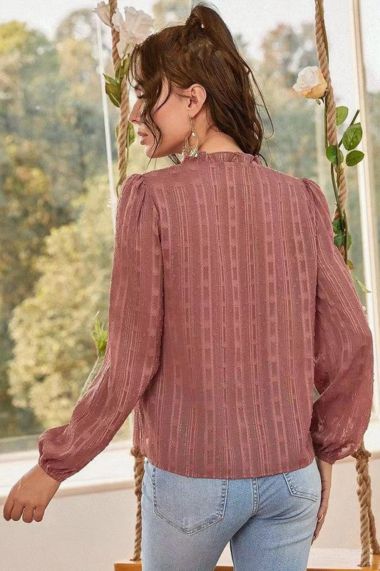 Long Sleeve Sheer Blouse | Modern Boutique Fashion