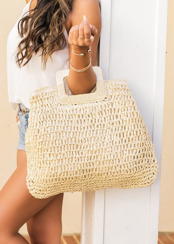 Oversized Straw Tote | Modern Boutique Fashion