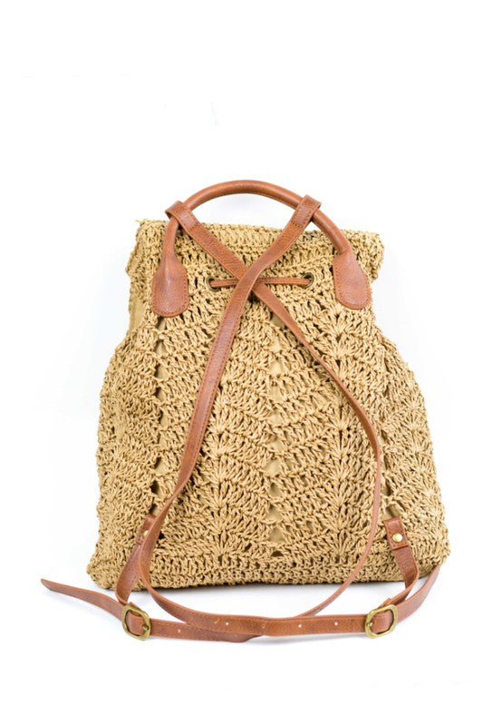 Woven Straw Backpack | Modern Boutique Fashion