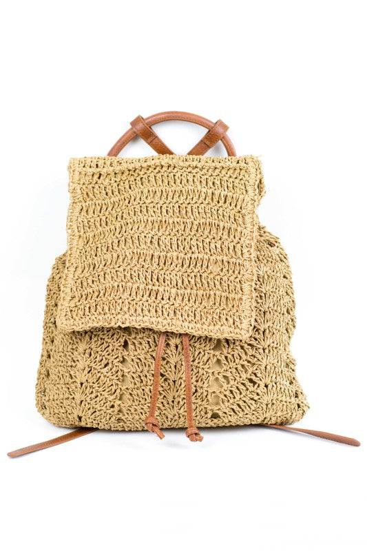 Woven Straw Backpack | Modern Boutique Fashion