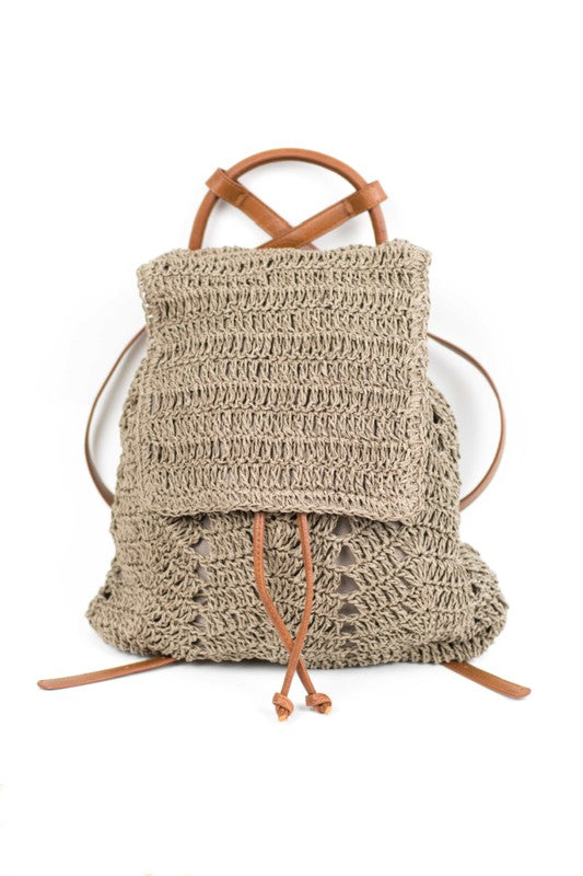 Woven Straw Backpack | Modern Boutique Fashion
