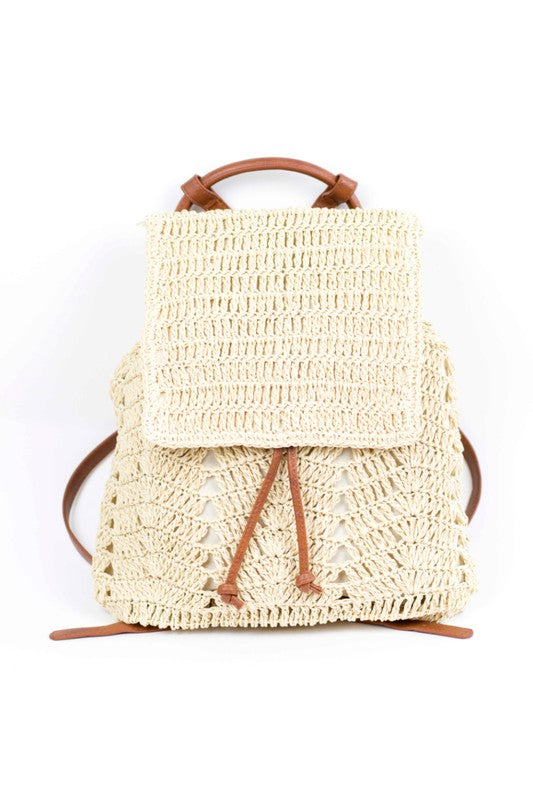Woven Straw Backpack | Modern Boutique Fashion