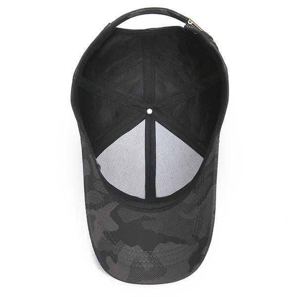 Camo Black Cap Hat | Modern Boutique Fashion