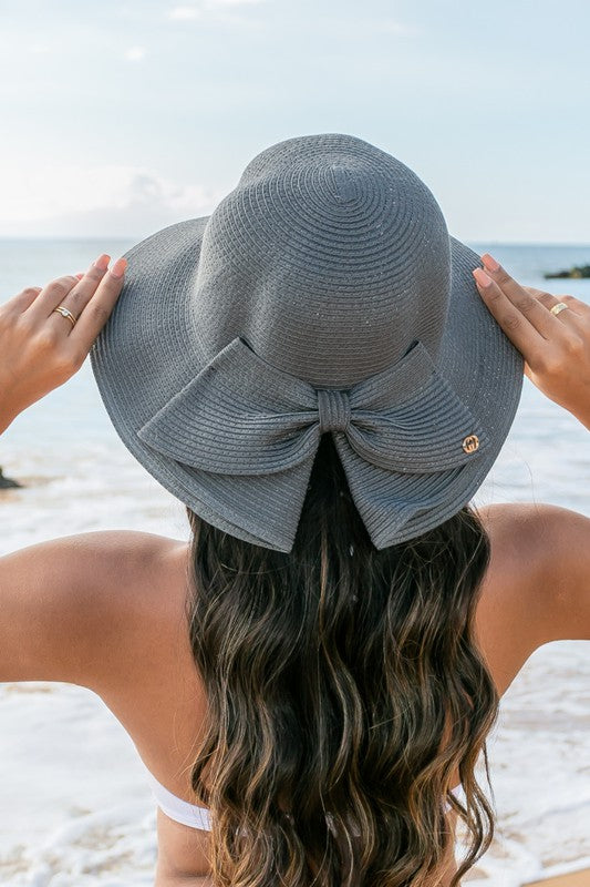 Bow Back Straw Bucket Hat | Modern Boutique Fashion