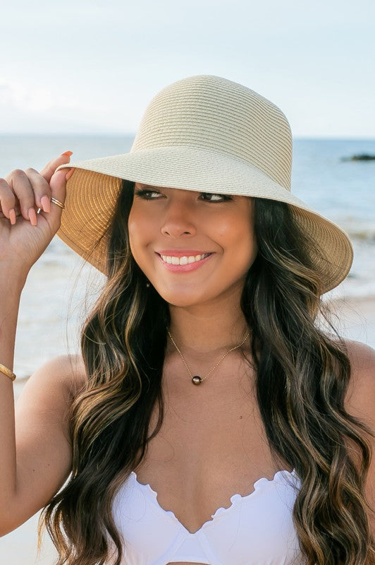 Bow Back Straw Bucket Hat | Modern Boutique Fashion