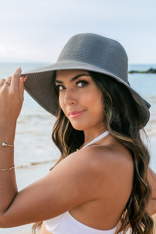 Bow Back Straw Bucket Hat | Modern Boutique Fashion