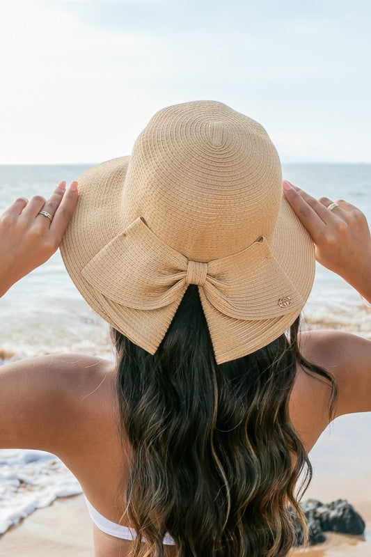 Bow Back Straw Bucket Hat | Modern Boutique Fashion