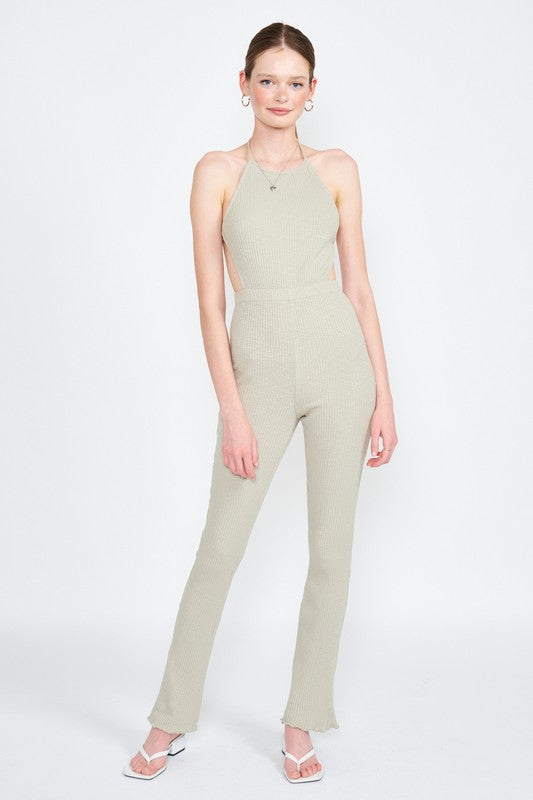 Halter Neck Jumpsuit With Open Back | Modern Boutique Fashion