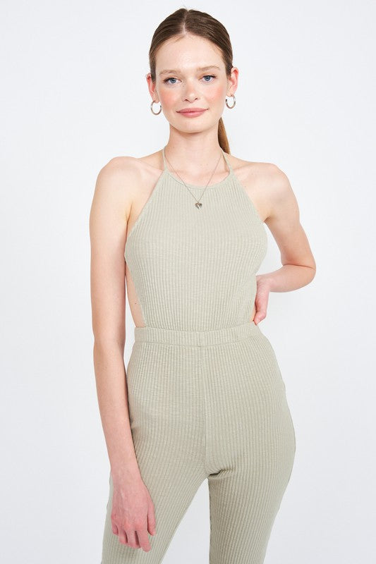 Halter Neck Jumpsuit With Open Back | Modern Boutique Fashion