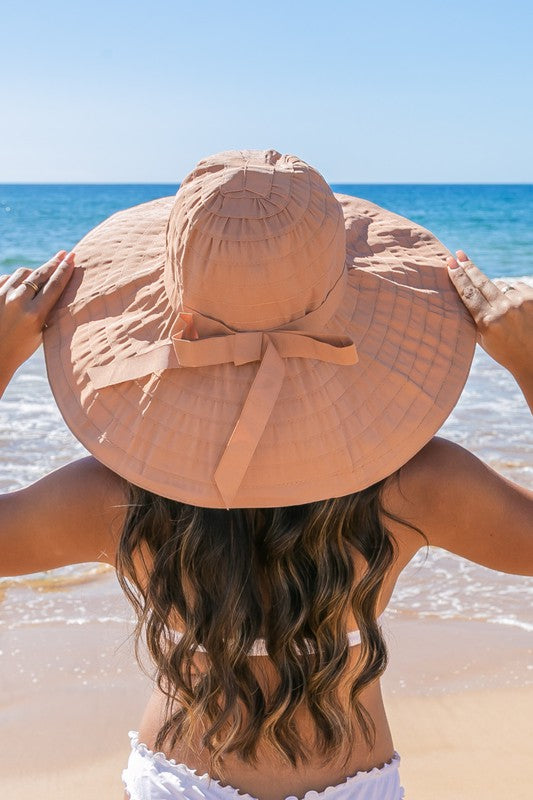 Classic Bow Accent Sunhat Extra Wide Brim | Modern Boutique Fashion