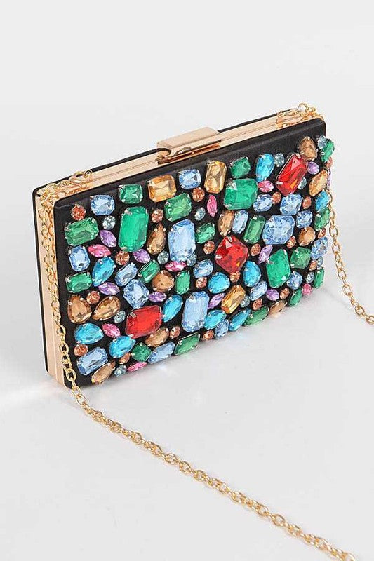 Bejeweled Crystal Iconic Box Clutch | Modern Boutique Fashion