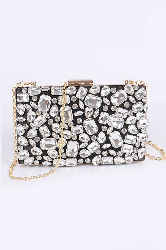 Bejeweled Crystal Iconic Box Clutch | Modern Boutique Fashion