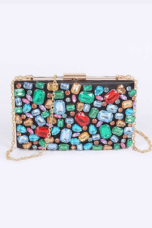 Bejeweled Crystal Iconic Box Clutch | Modern Boutique Fashion