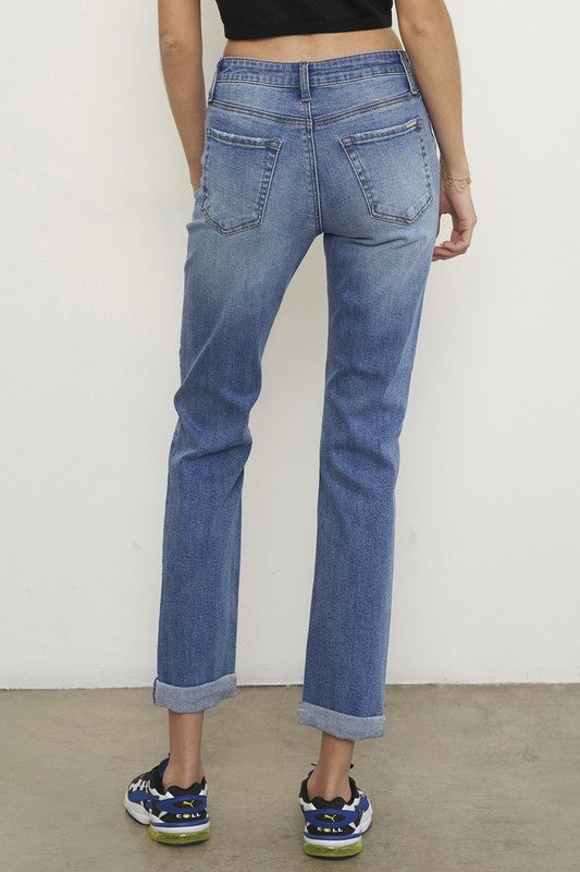 Mid Rise Slim Boyfriend Jeans | Modern Boutique Fashion