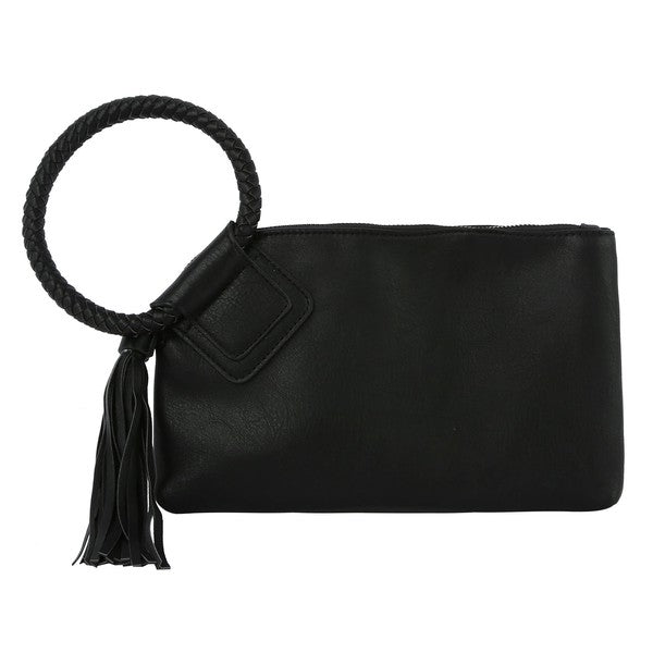 Fashion Cuff Handle Tassel Wristlet Clutch | Modern Boutique Fashion