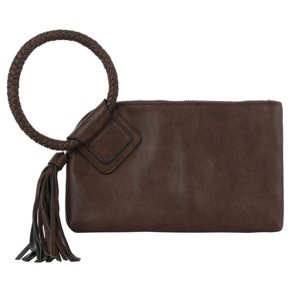 Fashion Cuff Handle Tassel Wristlet Clutch | Modern Boutique Fashion