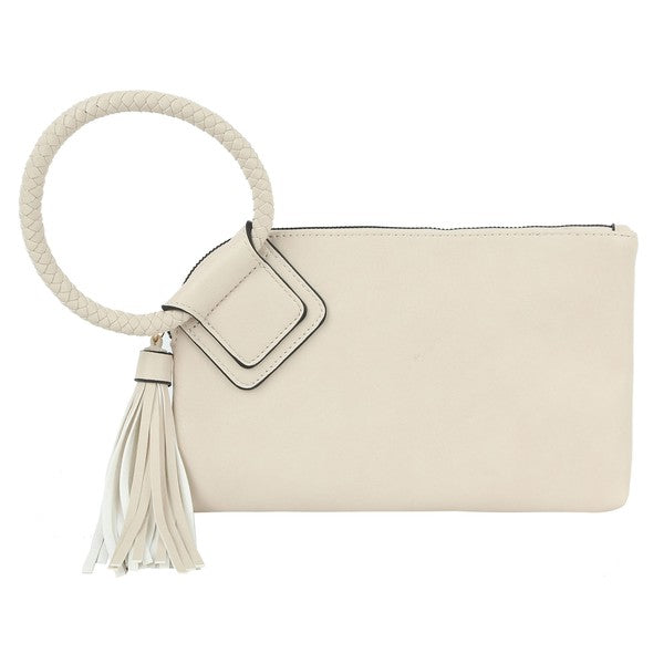 Fashion Cuff Handle Tassel Wristlet Clutch | Modern Boutique Fashion
