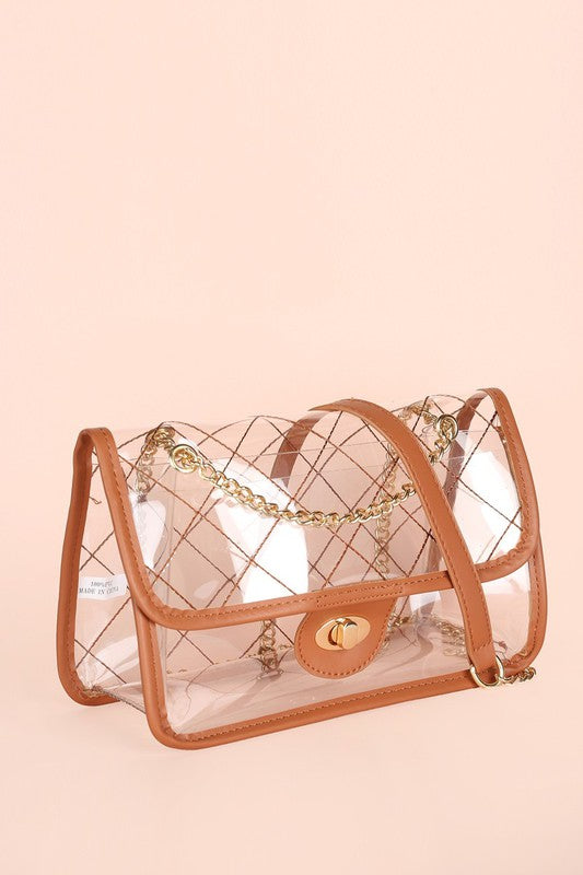 Quilted Clear PVC Stadium Bag