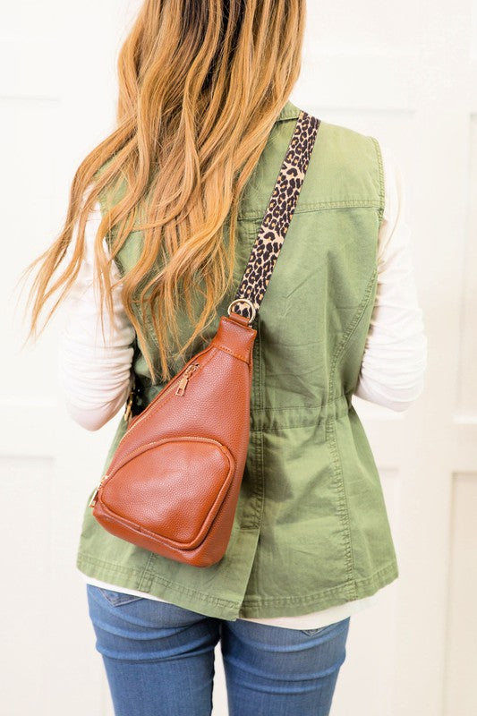 Remy Vegan Leather Sling Handbag Purse Belt Bag | Modern Boutique Fashion