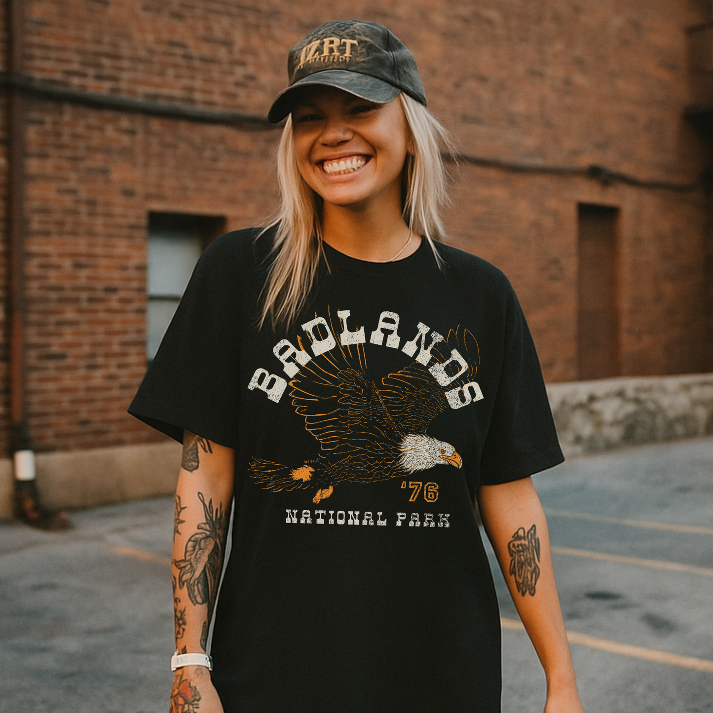 Badlands National Park Graphic Tee | Vintage Western Eagle Shirt