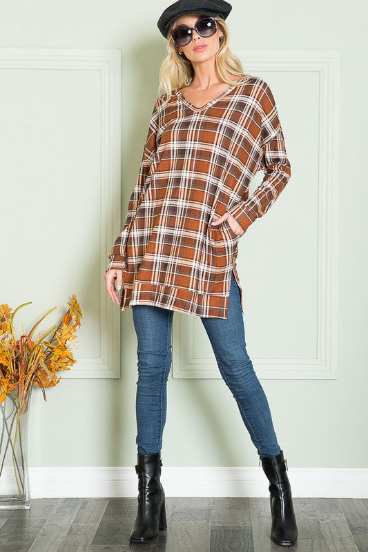 V Neck Sweater Tunic | Modern Boutique Fashion
