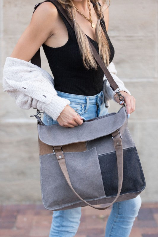Colorblock Messenger Bag | Modern Boutique Fashion