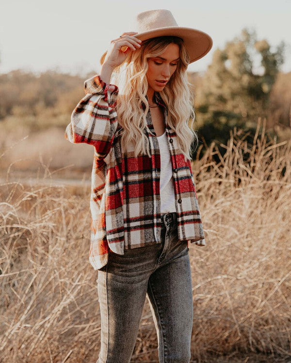 Women'S Plaid Shacket | Modern Boutique Fashion