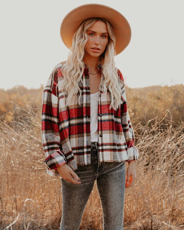 Women'S Plaid Shacket | Modern Boutique Fashion