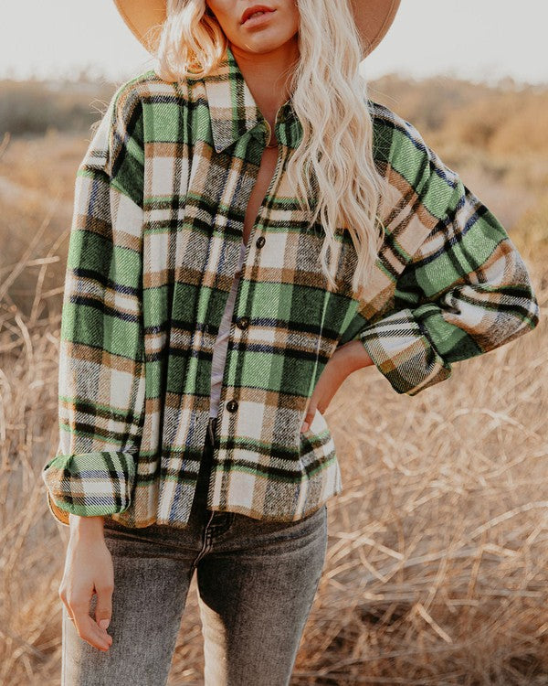 Women'S Plaid Shacket | Modern Boutique Fashion