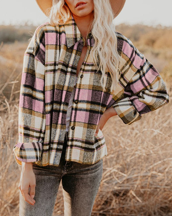 Women'S Plaid Shacket | Modern Boutique Fashion