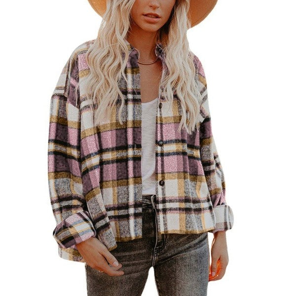 Women'S Plaid Shacket | Modern Boutique Fashion