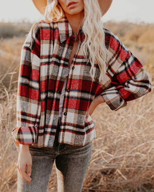 Women'S Plaid Shacket | Modern Boutique Fashion