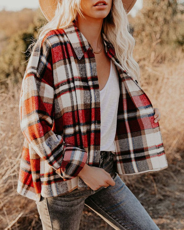 Women'S Plaid Shacket | Modern Boutique Fashion